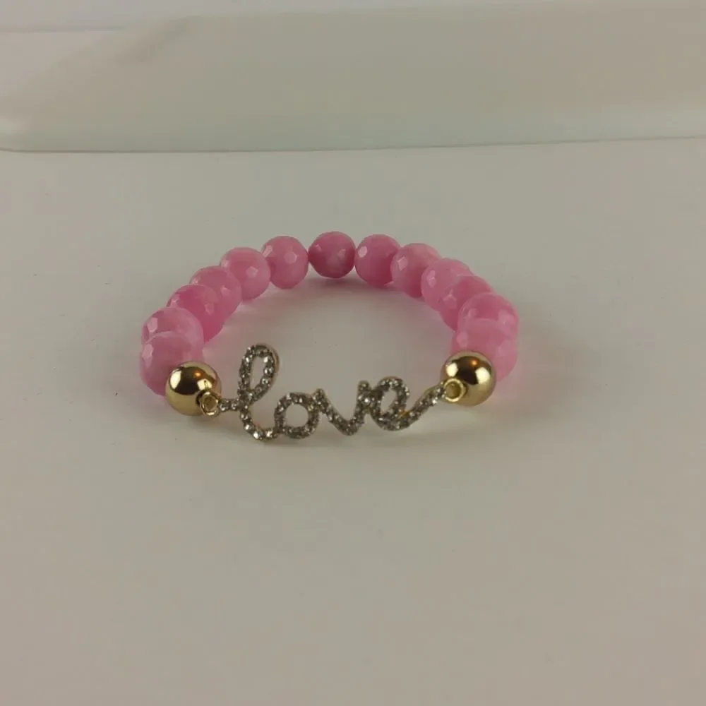 (3/$20) elastic beaded love and tennis bracelets